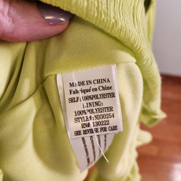 NEW IN Lattice Detail Green Sundress, Size Large - Picture 10 of 11